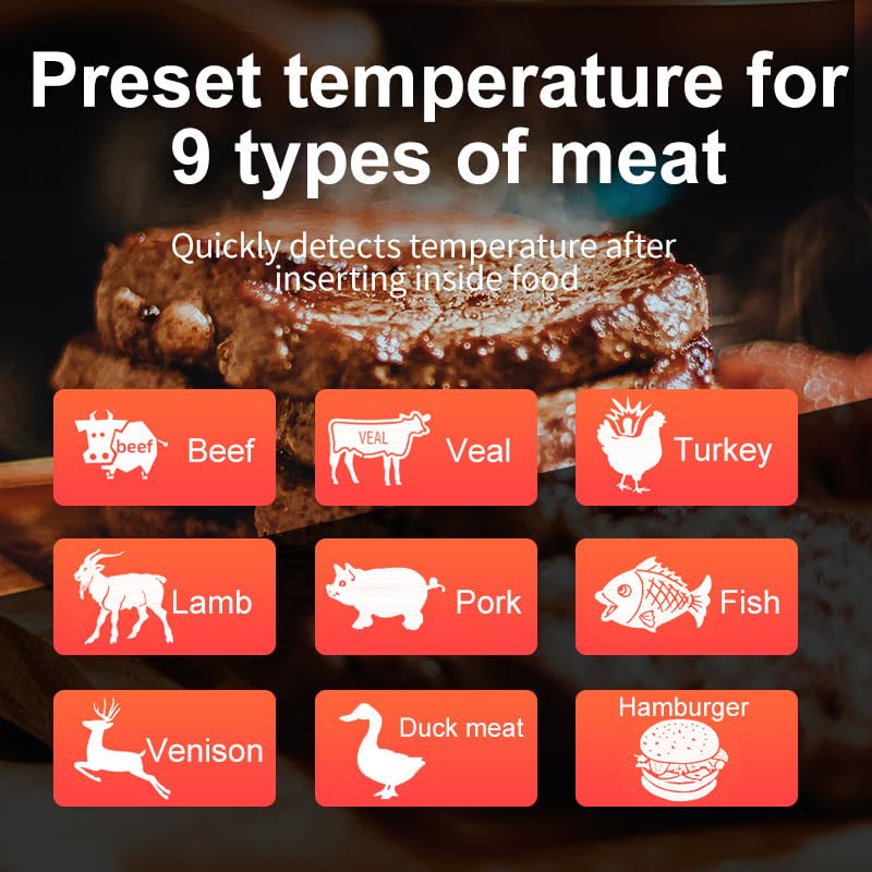🔥Smart Meat Pro Thermometer💥 Instant-Read Magic⚡ 10-in-1 App Control✨ BBQ/Air Fryer/Oven Master | TikTok's #1 Kitchen Hack 🔥Smart Meat Pro Thermometer💥 Instant-Read Magic⚡ 10-in-1 App Control✨ BBQ/Air Fryer/Oven Master | TikTok's #1 Kitchen Hack